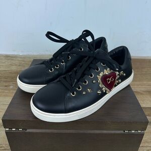 Dolce & Gabbana Black Leather Sneakers